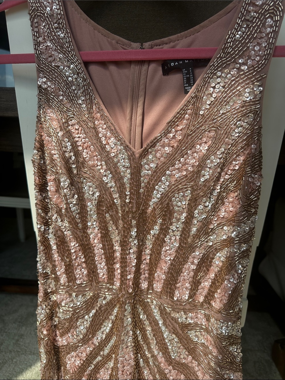 Retail $440 - Sequin Cocktail Dress